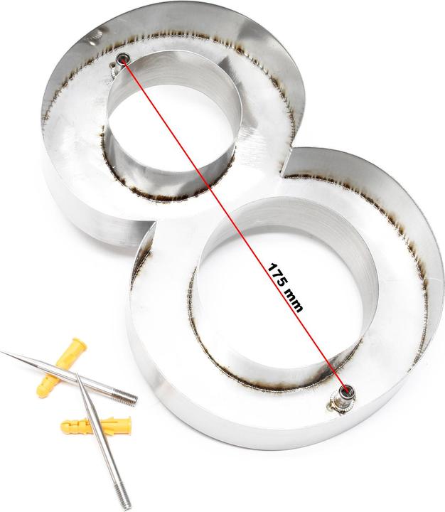 Produktbild Wiltec Hausnummer 8 Edelstahl Hausnummer modern 3D-Design rostfrei