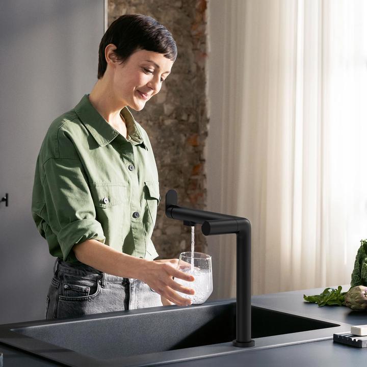 Produktbild hansgrohe SodaSystem 240 Aqittura M91 1 jet, Starter Set mattschwarz