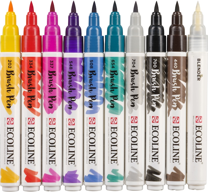 Produktbild Talens Ecoline Brush Pen Set (Mehrfarbig, 10 x)