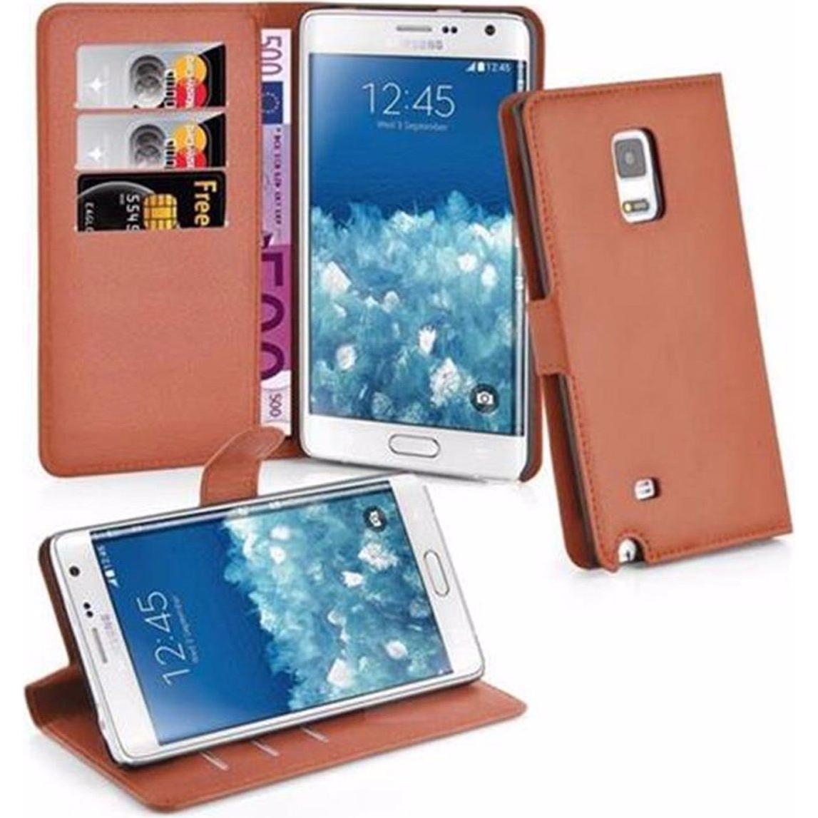 Thumbnail - Cadorabo Book mit Standfunktion Cover (Samsung Galaxy Note Edge), Smartphone Hülle, Braun
