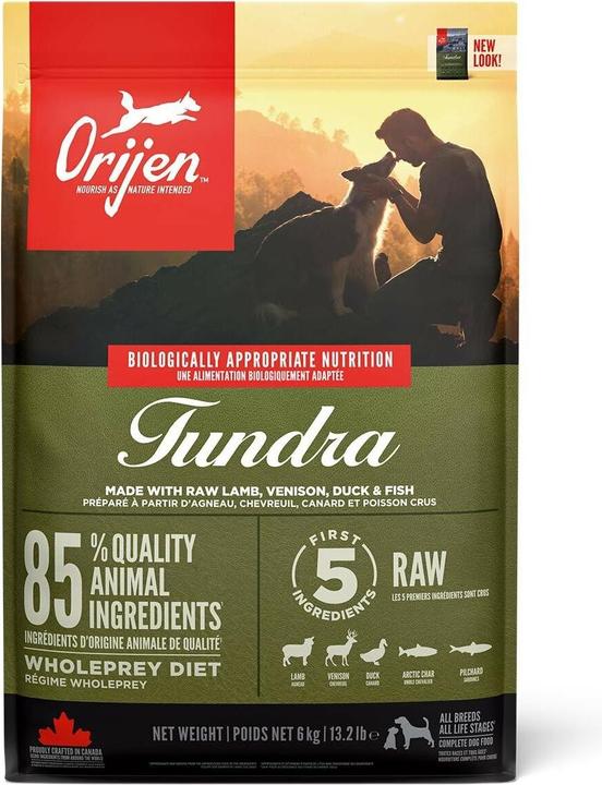 Actual product image Orijen Dry food Dog Tundra with goat (Adult, 1 pcs., 6000 g)