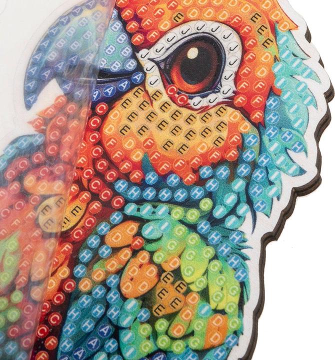 Image du produit Craft Buddy Jungle Papagei, Crystal Art Buddy, ca. 11x8cm