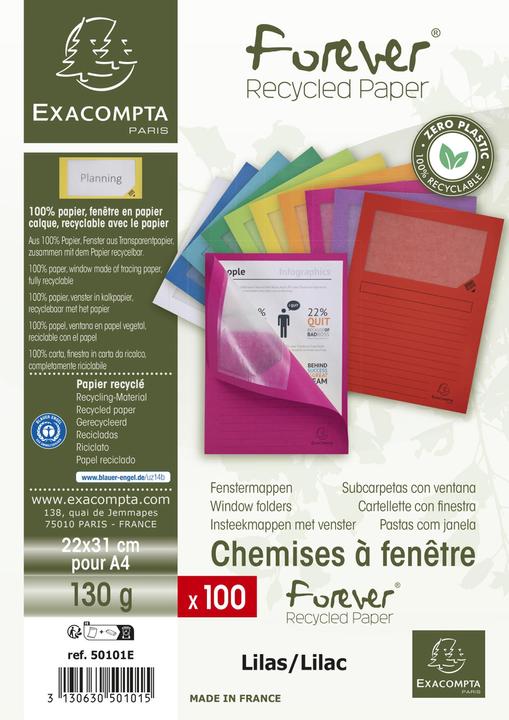 Image du produit Exacompta Fardes de classement - Couvertures de dossiers (A4, 100 x)