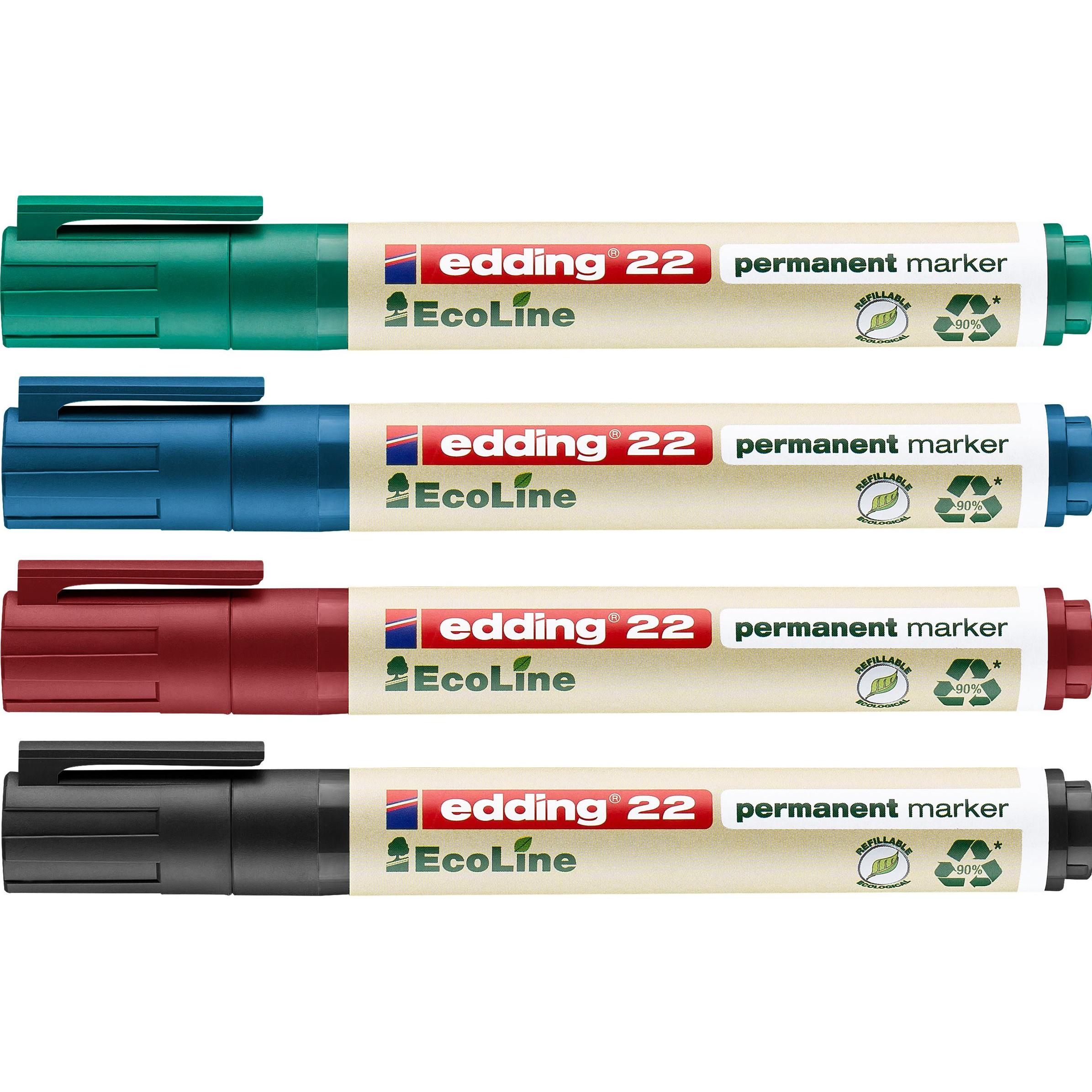 Thumbnail - Edding, Marker, Permanent Marker 22 (Mehrfarbig, 5 mm, 4 x)