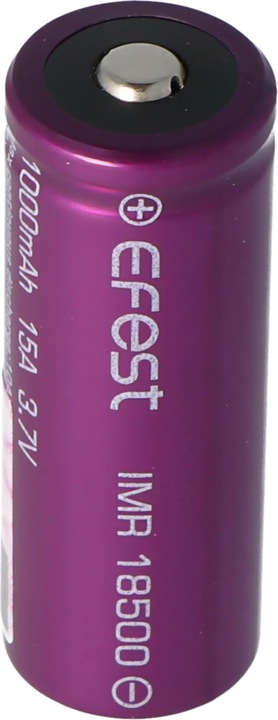 Immagine prodotto Efest Batteria Purple IMR18500 - (Button Top, non protetta) (1 pz., 18500, 1000 mAh)