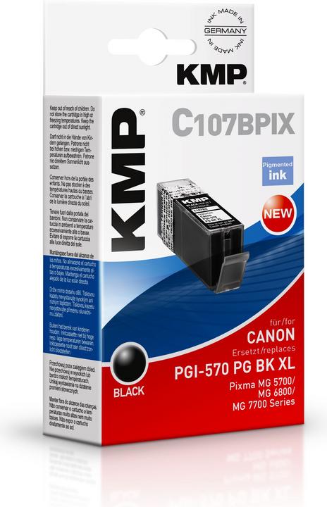 Image du produit KMP C107BPIX Cartouche d'encre bw comp. avec Canon PGI-570 XL PGBK (CF)