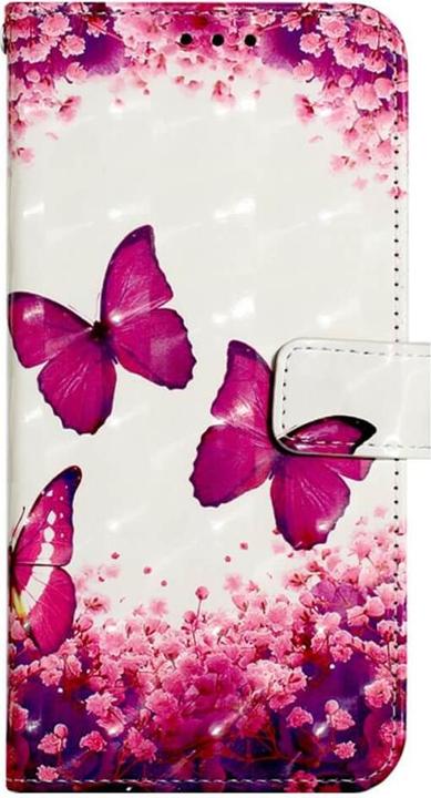 Actual product image Cover-Discount Galaxy A34 - Case glitter effect butterflies pink (Samsung Galaxy A34 5G)