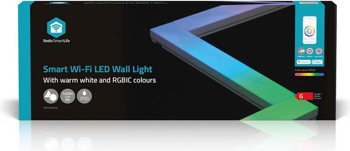 Image du produit Nedis SmartLife LED décoratives | Barre murale | Wi-Fi | RGBIC / Blanc chaud | Android™ / IOS (Blanc chaud, 14.40 cm, Intérieur)