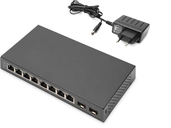 Image du produit Digitus 8 ports Gigabit + 2 ports SFP Gigabit (8 Ports)