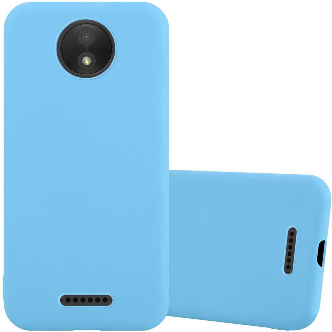 Cadorabo TPU Candy Cover (Motorola Moto C Plus), Smartphone Hülle, Blau