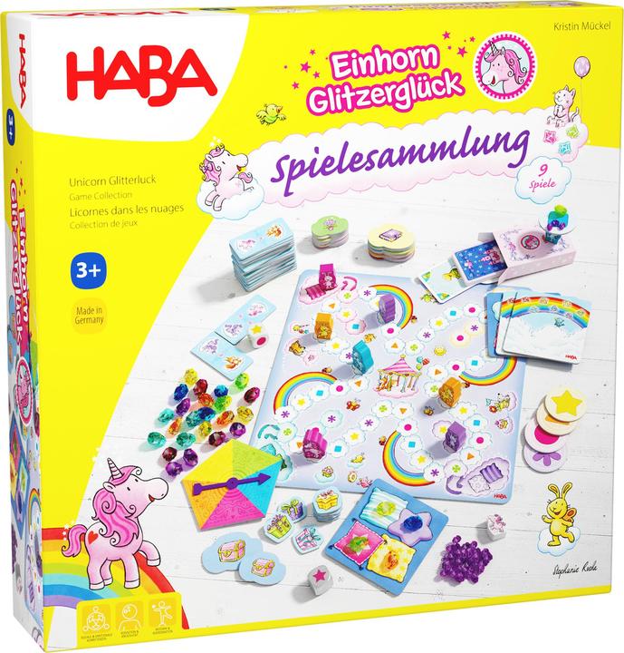 Productafbeelding Haba Eenhoorn glitter geluk spel collectie (Engels, Duits, Italiaans, Frans)
