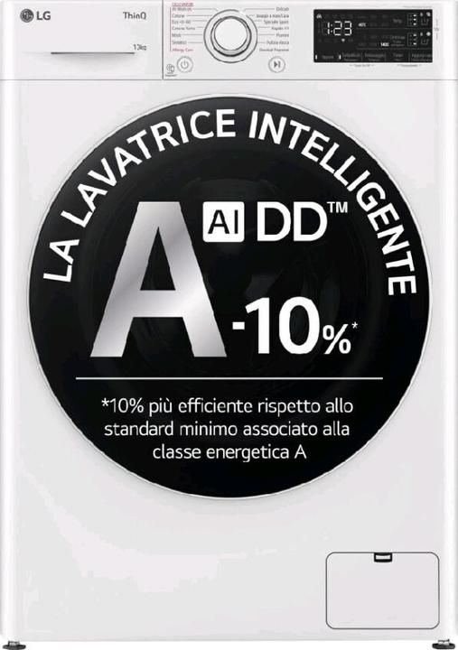 Actual product image LG F4R3710NSWW Washing machine 10 kg AI DD, Class A-10%, 1400 rpm, Auto-dosing, Wi-Fi (10 kg, Left)