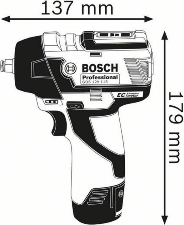 Immagine prodotto Bosch Professional Gds 10.8v-Ec (Batteria ricaricabile)