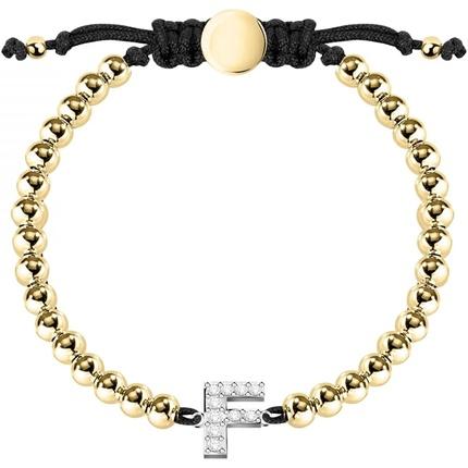 La Petite Story, Armschmuck, Bicolor bracelet with letter "F" LPS05ARR12