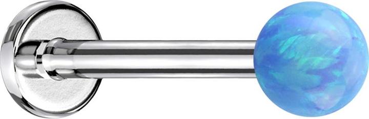 Immagine prodotto Star Piercing Micro Labret argento con sfera Opale azzurro (senza ottone, Acciaio chirurgico 316L)