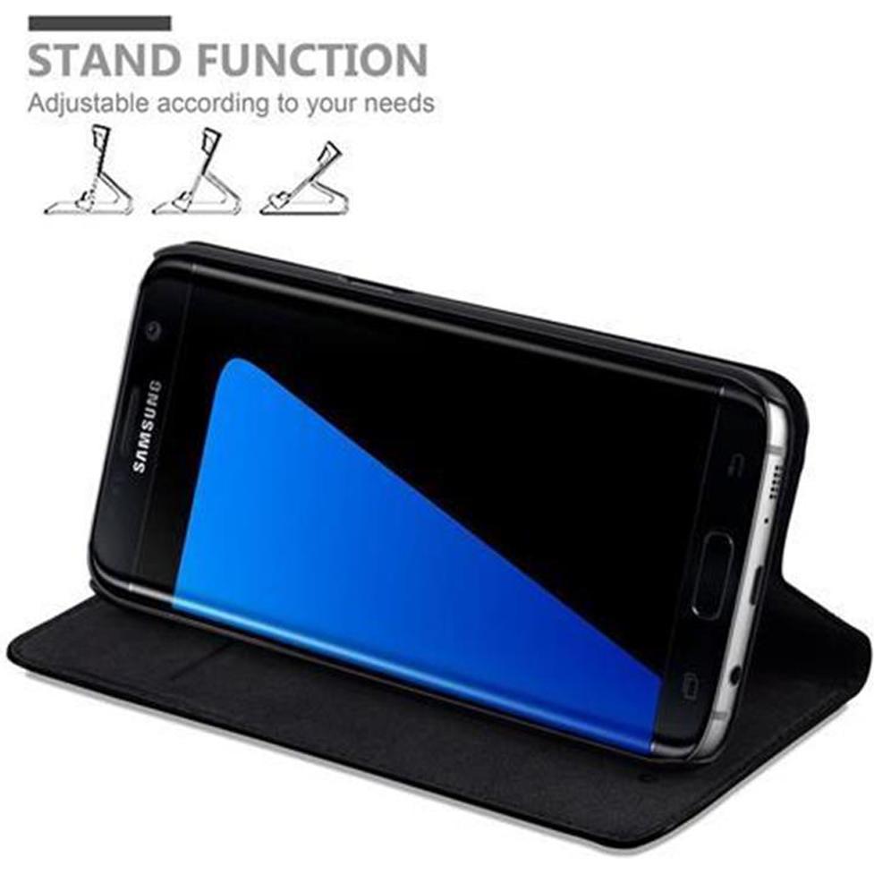Thumbnail - Cadorabo Book Invisible Magnet Cover (Samsung Galaxy S7 Edge), Smartphone Hülle, Schwarz