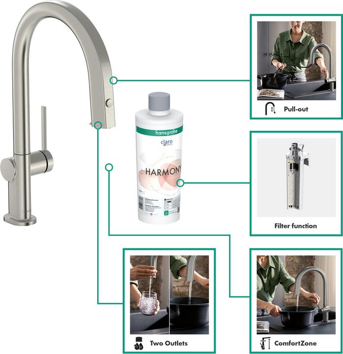 Productafbeelding hansgrohe Filtersysteem 210 Aqittura M91 Verlengslang 1 straal Startset St opt