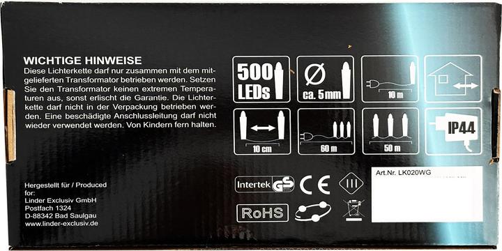 Produktbild Mojawo 500er LED-Lichterkette warmweiss (60 m)