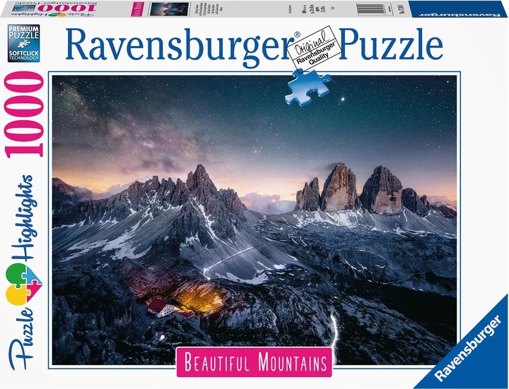 Immagine prodotto Ravensburger Tre set, Dolomiti (1000 pezzi)