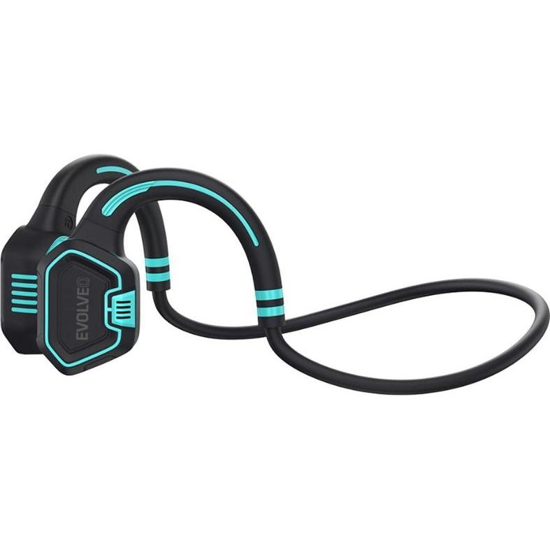 Thumbnail - A4Tech EVOLVEO BoneSwim MP3 16GB, bluetooth bezdrátová sluchátka s mikrofonem na lícní kosti, modré (Kabellos), Kopfhöre...