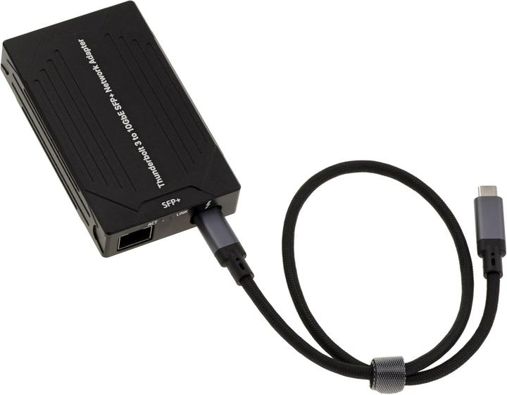 Actual product image Kalea-informatique USB 4 Thunderbolt 3 10G to SFP Fiber Optic Adapter Cable with Intel I82599 Chipset (USB 3.2 Gen 2, SFP+ (1x))