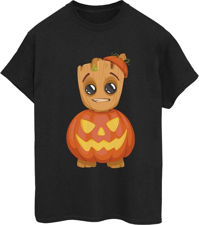 Actual product image I Am Groot Womens/Ladies Groot Pumpkin Cotton Boyfriend T-Shirt (3XL)
