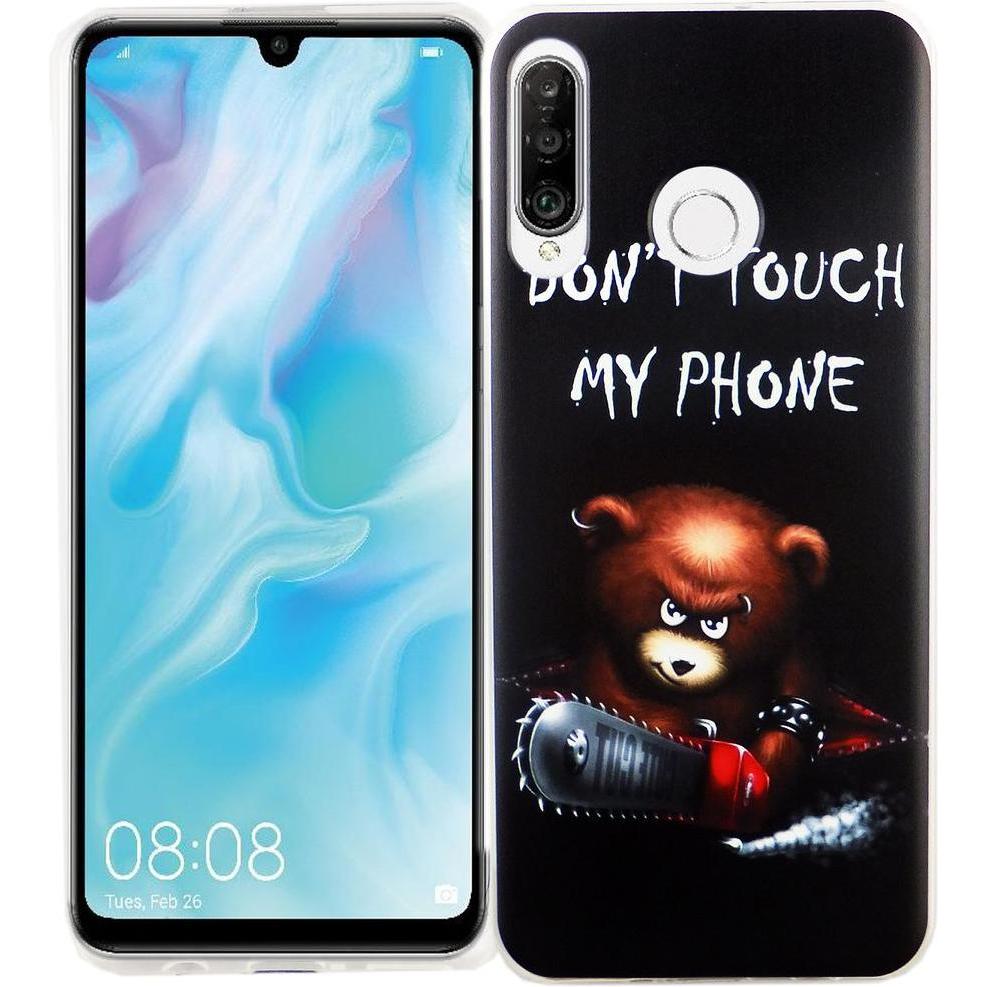 König Design Huawei P30 Lite Hülle Case Handy Cover Schutz Tasche Schutzhülle Bumper Schwarz (Huawei P30 Lite), Smartpho...