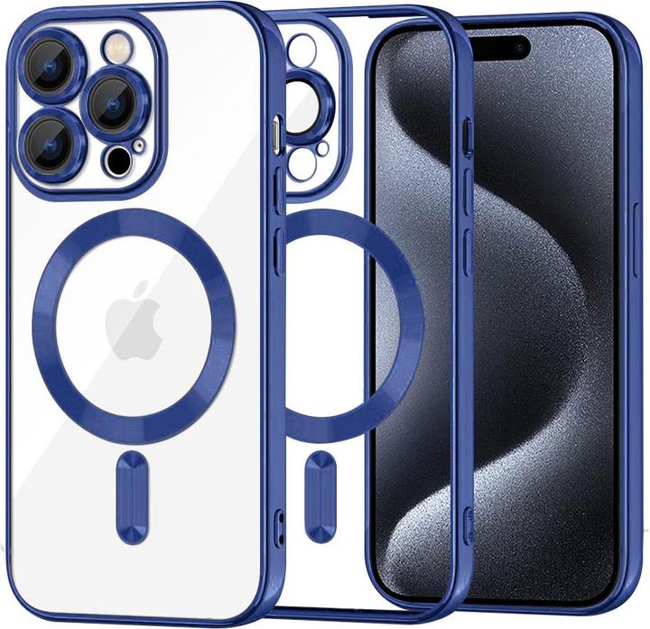 Actual product image Techsuit - Luxury Crystal MagSafe - iPhone 15 Pro - Deep Blue (Apple iPhone 15 Pro)