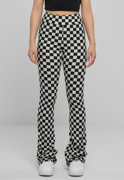 Actual product image Urban Classics Ladies Checked Boot Cut Leggings (M)