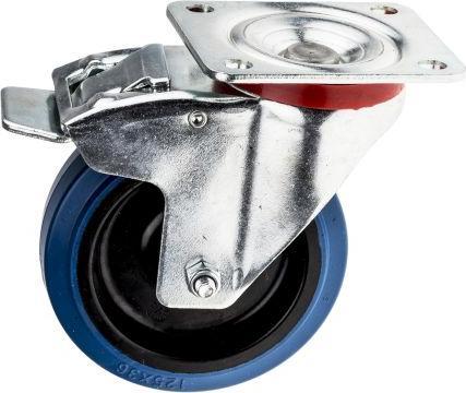 Produktbild RS PRO Rubber, braked, plate castor, dia 125mm