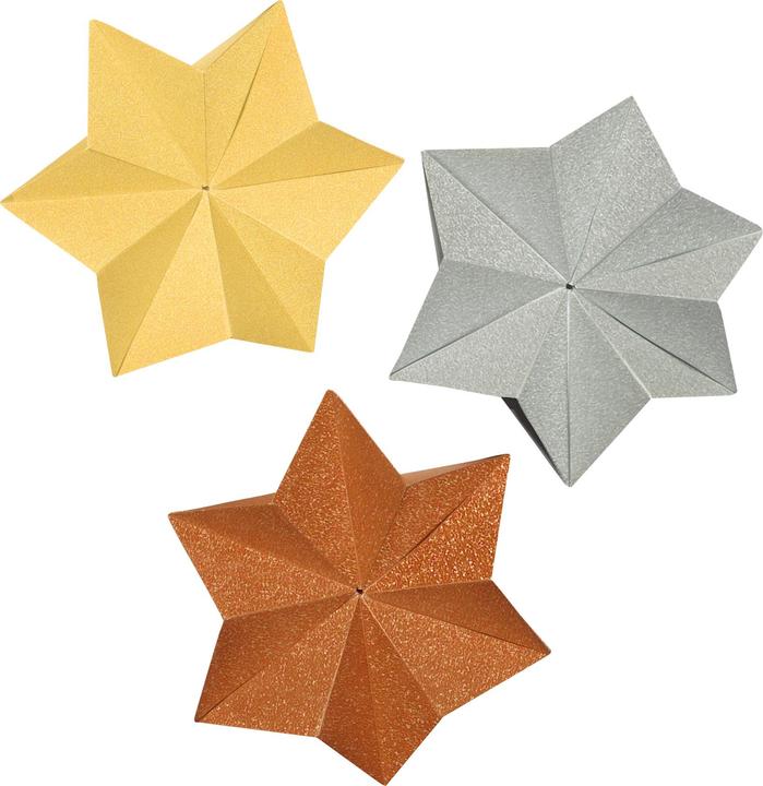 Produktbild Ursus Faltblätter Metallic 130g/qm 14x14cm VE=100 Blatt 3 Farben (130 g/m², 100 x)