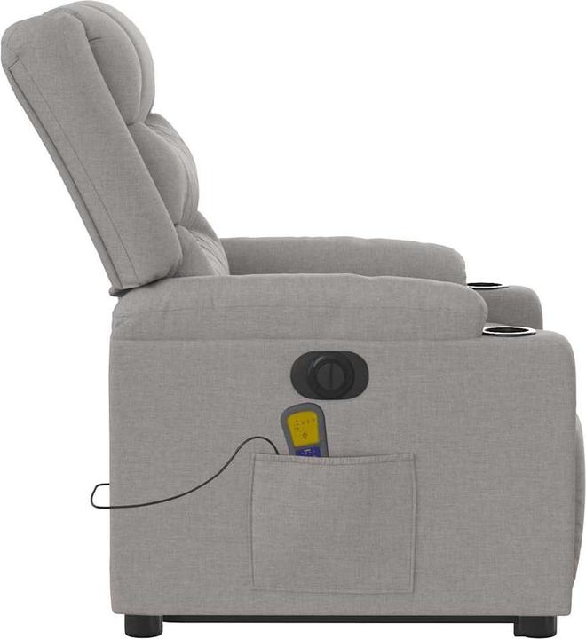 Produktbild VidaXL Massagesessel mit Aufstehhilfe Elektrisch Wolkengrau Stoff