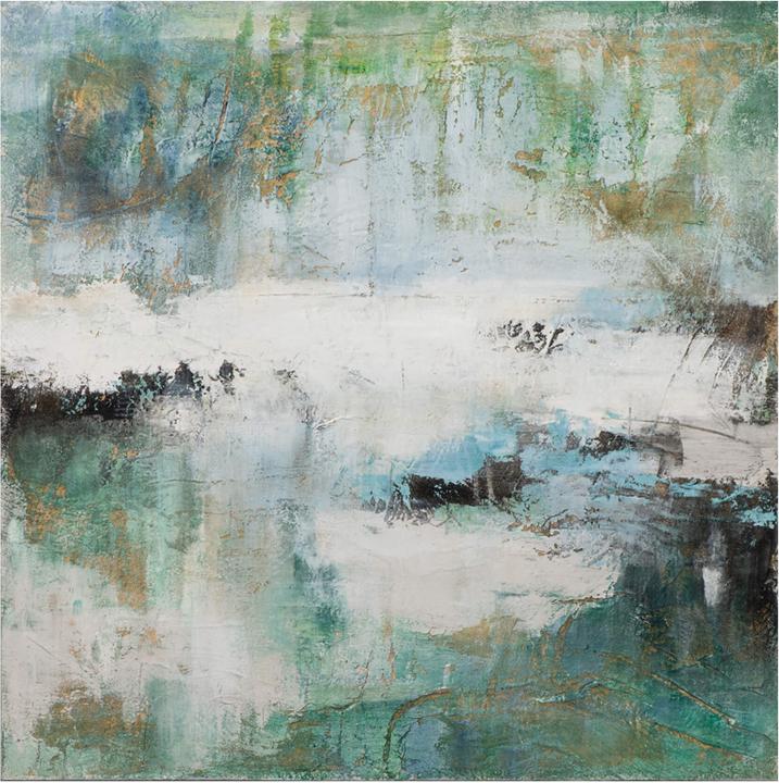 Immagine prodotto Schubiger Composizione cromatica in bianco e verde giada 2 (100 x 100 cm)