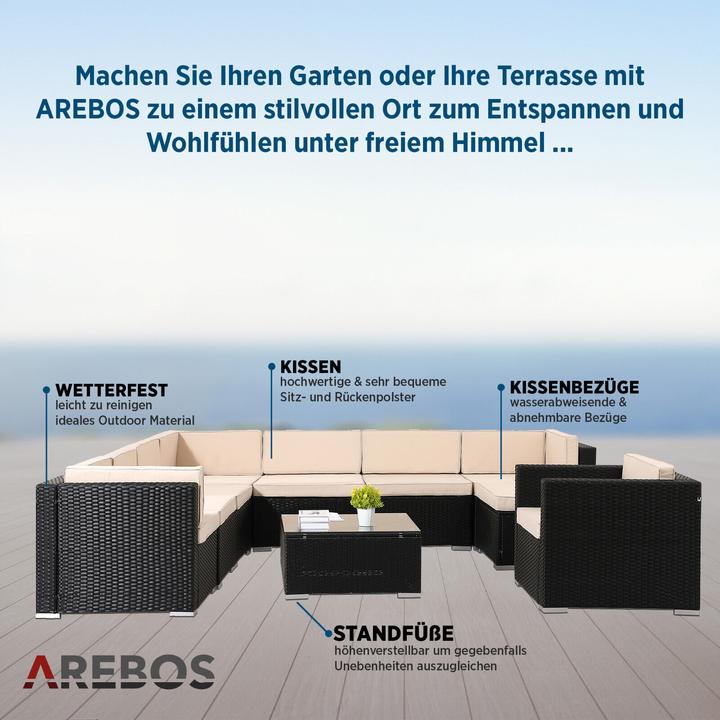 Produktbild Arebos Polyrattan - Sitzgruppe