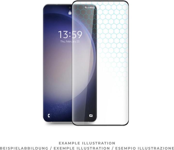 prio 3D Anti-Scratch Panzerglas für Samsung S24 schwarz (1 Stück, Samsung Galaxy S24)