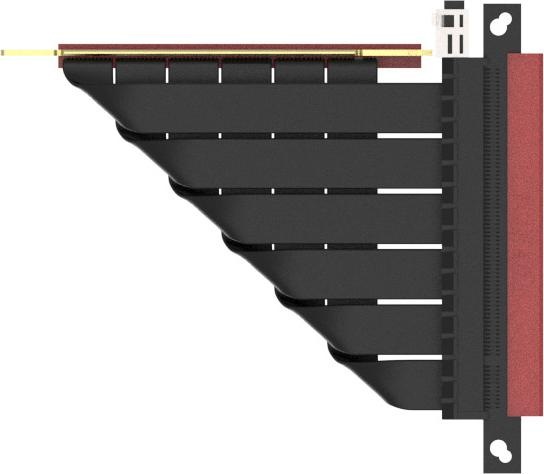Image du produit Ssupd Câble plat Riser - PCIe 4.0, 140mm, coudé