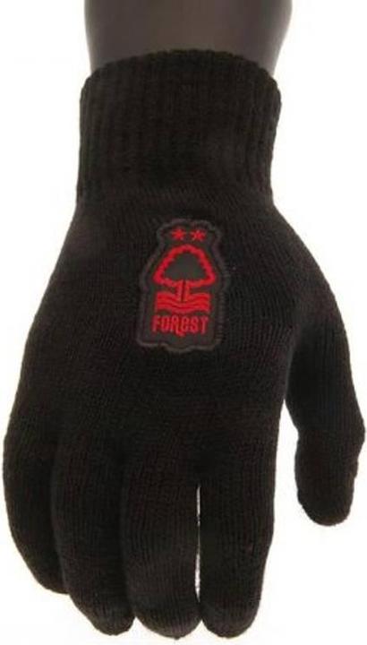 Actual product image Nottingham Forest Fc Knitted Crest Winter Gloves (One size)