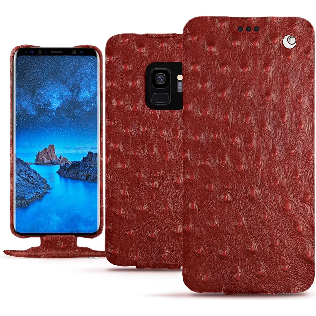 Thumbnail - Noreve Lederschutzhülle vertikal (Samsung Galaxy S9), Smartphone Hülle, Rot