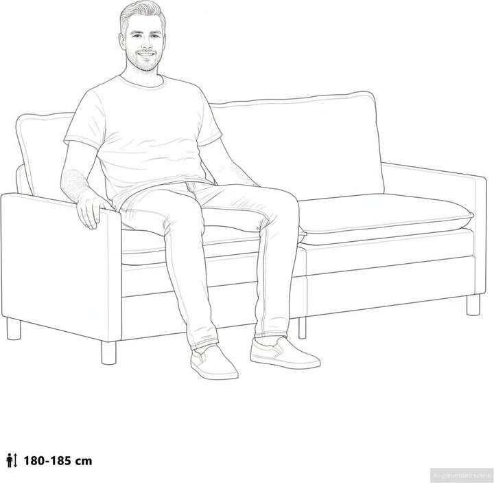Produktbild vidaXL Modernes Sofa (2-Sitzer)