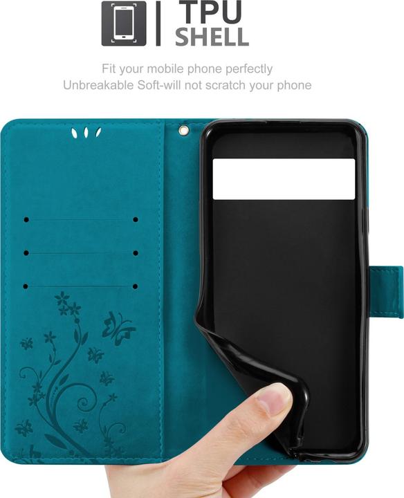 Produktbild Cadorabo Flower Book Hülle (Google Pixel 6 Pro)