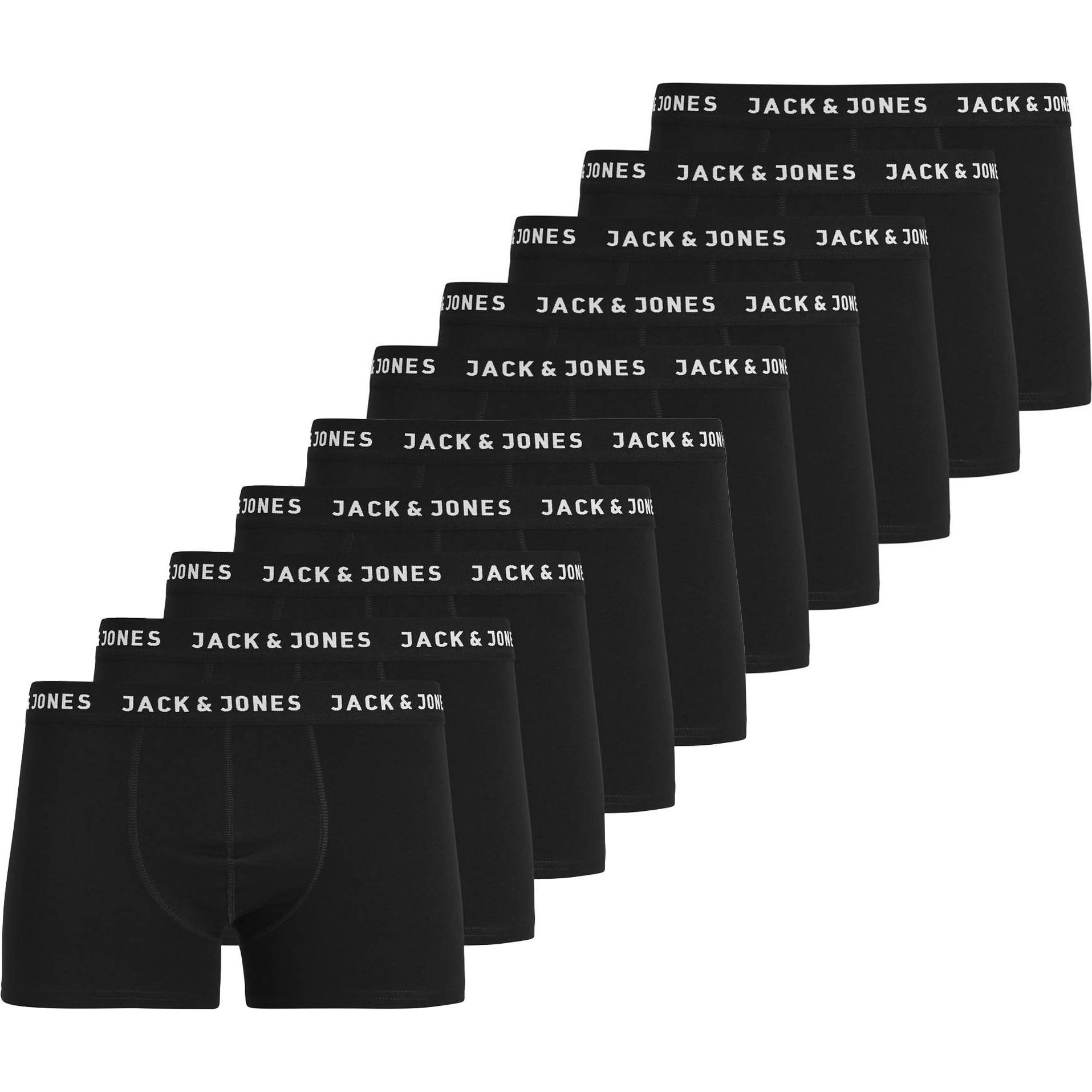 Jack & Jones, Herren, Unterhosen, Jachuey Trunks 5 Pack, Schwarz, (XL, 10er Pack)
