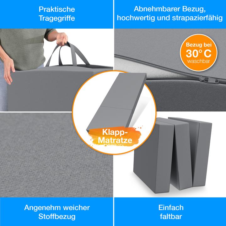 Produktbild Bestschlaf Klappmatratze inkl. Husse & Transporttasche (120 x 195 cm, Schaumstoffkern)