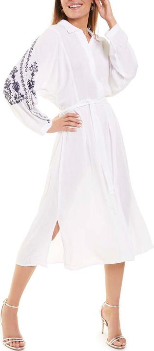 Produktbild Sellmark Mittellanges Sommerhemdkleid für Damen mit langen Ärmeln (L)