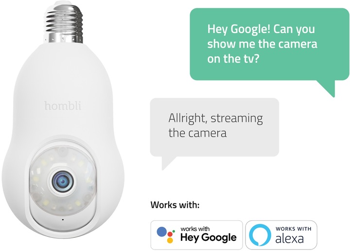 Actual product image Hombli Bulb Cam (2560 x 1440 Pixels)