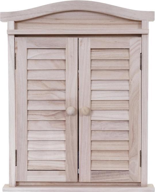 Image du produit Swisshandel24 miroir mural fenêtre à glace avec volets 53x42x5cm - brun naturel (53 x 42 x 5 cm)