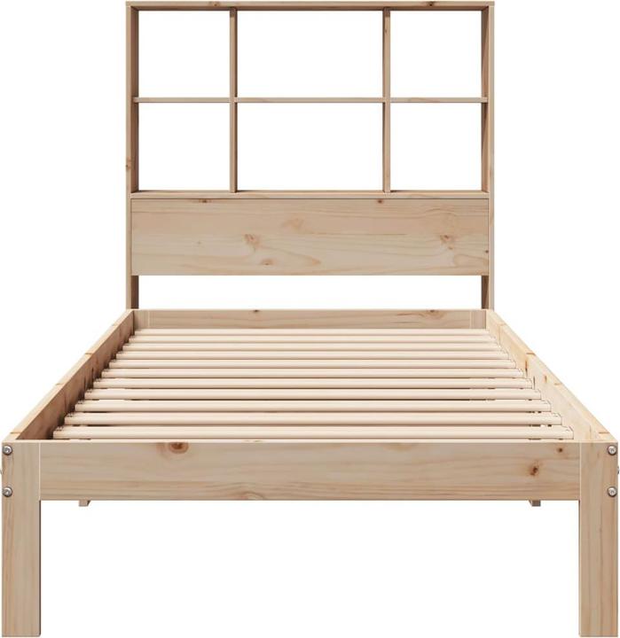 Actual product image VidaXL Bed with shelf without mattress pine (160 x 200 cm)