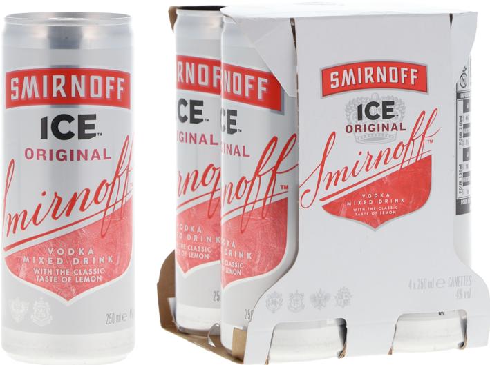 Actual product image Smirnoff Vodka Ice 4 x 0.25 l (4 x 250 ml)