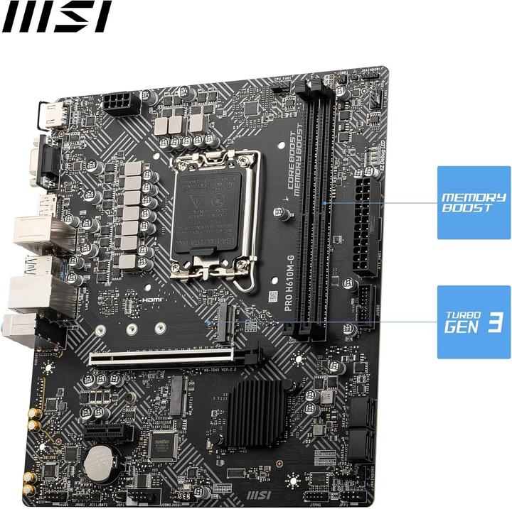 Image du produit MSI PRO H610M-G (LGA 1700, Intel H610, mATX)