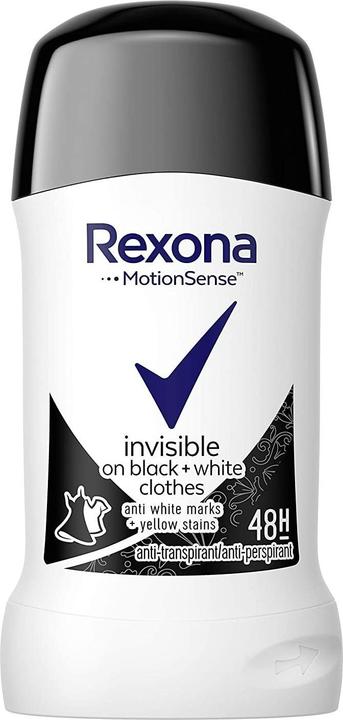 Rexona Invisible sur les vêtements noirs et blancs (Stick, 40 ml)