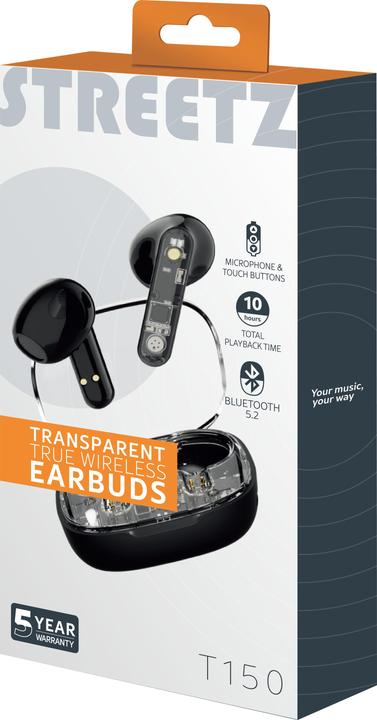 Actual product image Streetz T150 (No noise cancellation, 10 h, Wireless)